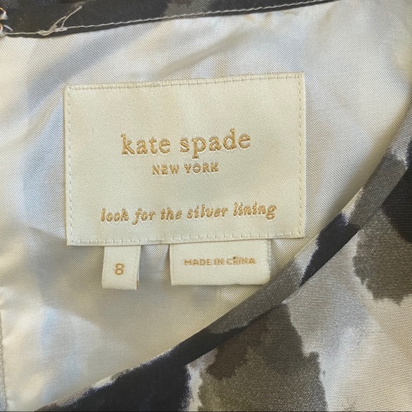 kate spade Rhea Ruffle Ink Blot dress EUC sz 8 - Picture 8 of 11